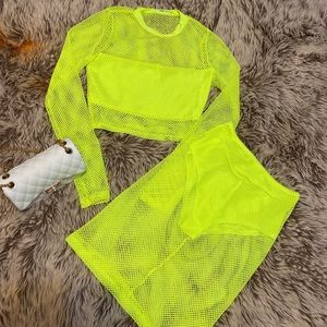Neon Skirt Set